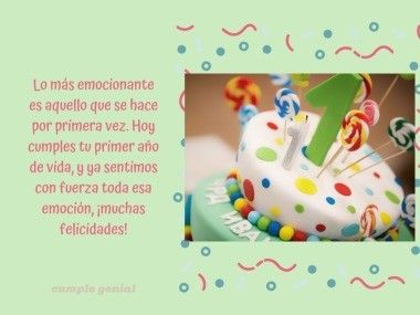 Felicidades por el primer año de vida